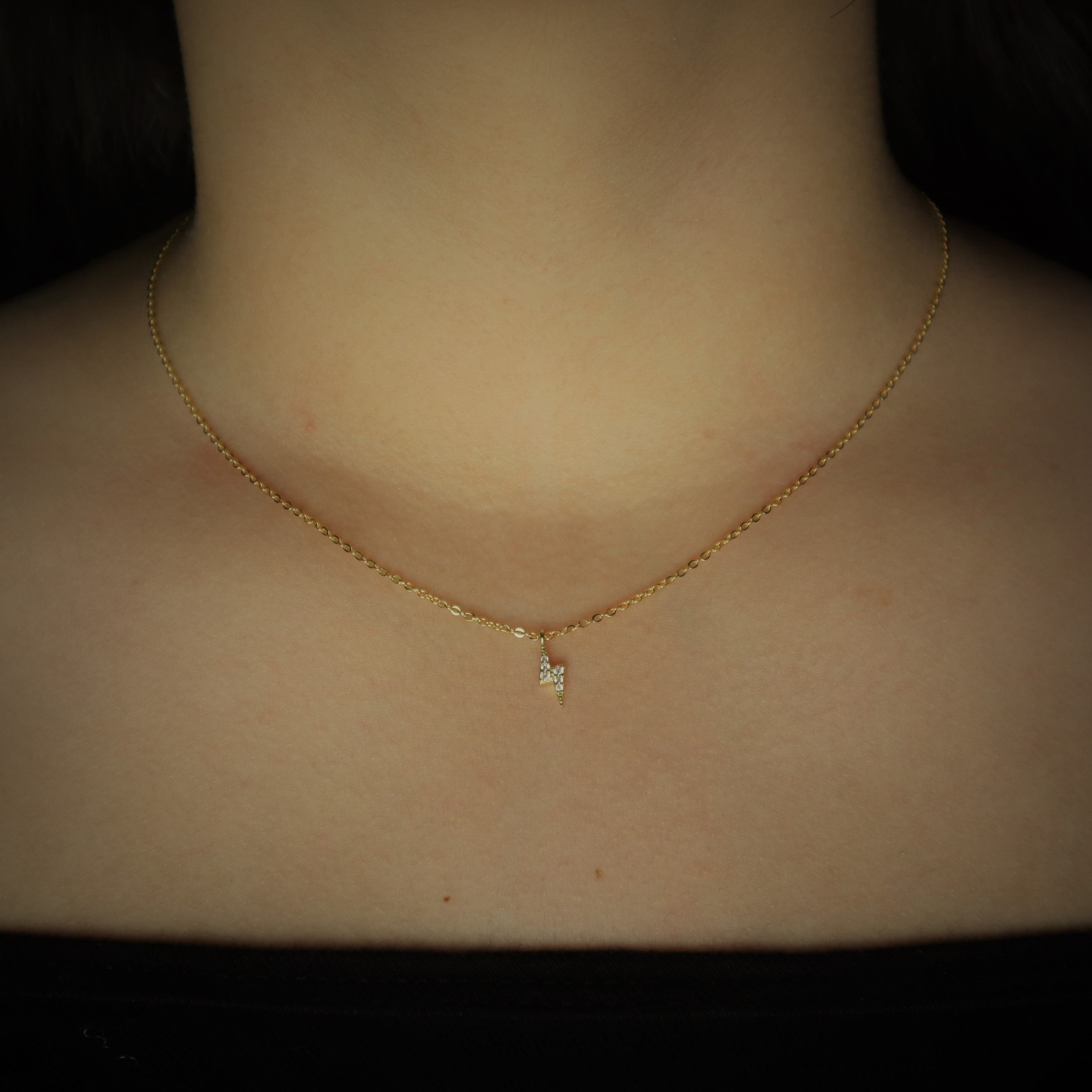 GOLD LIGHTNING NECKLACE