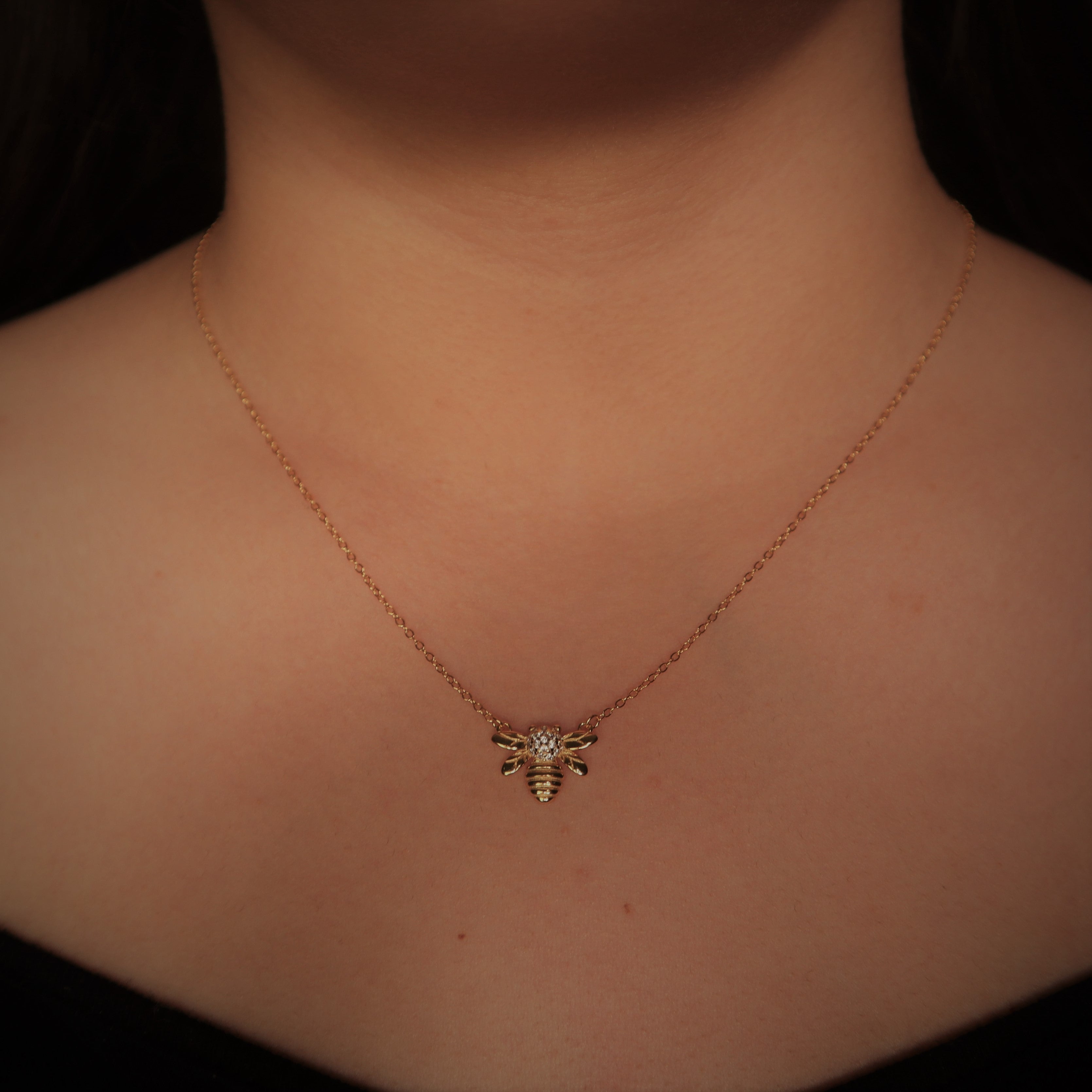 GOLD BEE NECKLACE